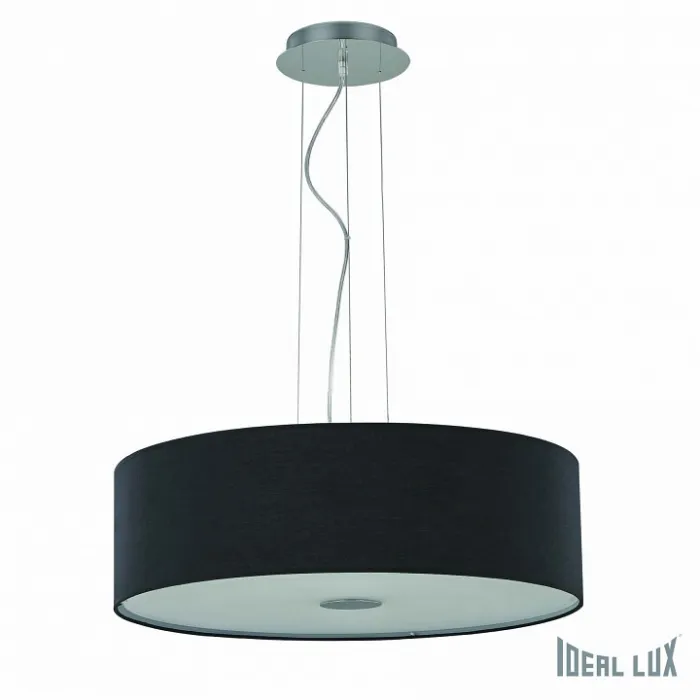Подвесной светильник Ideal Lux Woody WOODY SP5 NERO Цвет арматуры хром Цвет плафонов черный от ImperiumLoft
