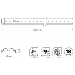 Модульный светильник Gauss Touch F 9022531206 Цвет арматуры серебро Цвет плафонов белый