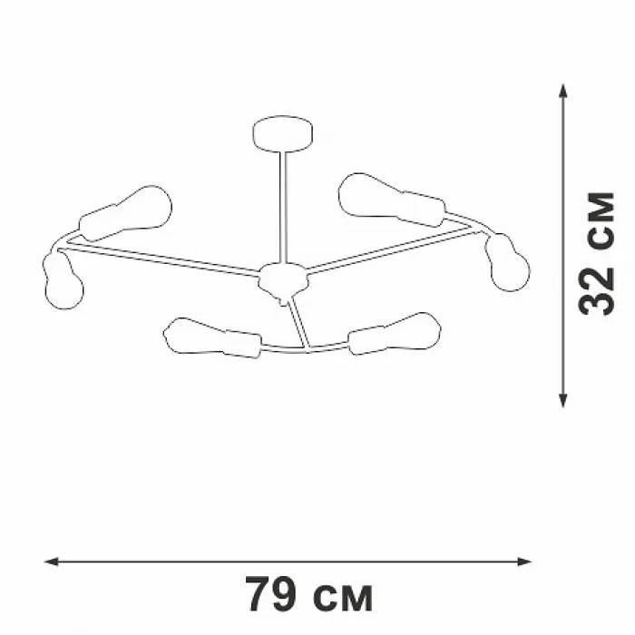 Люстра на штанге Vitaluce V3025 V3025-1/6PL от ImperiumLoft