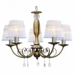 Подвесная люстра TopLight Gertrude TL1138-5H Цвет арматуры бронза Цвет плафонов белый от ImperiumLoft