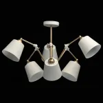 Люстра на штанге MW-Light Таун 691011906 Цвет арматуры золото Цвет плафонов белый от ImperiumLoft