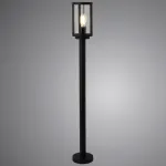 Наземный высокий светильник Arte Lamp Toronto A1036PA-1BK Цвет плафонов прозрачный Цвет арматуры черный