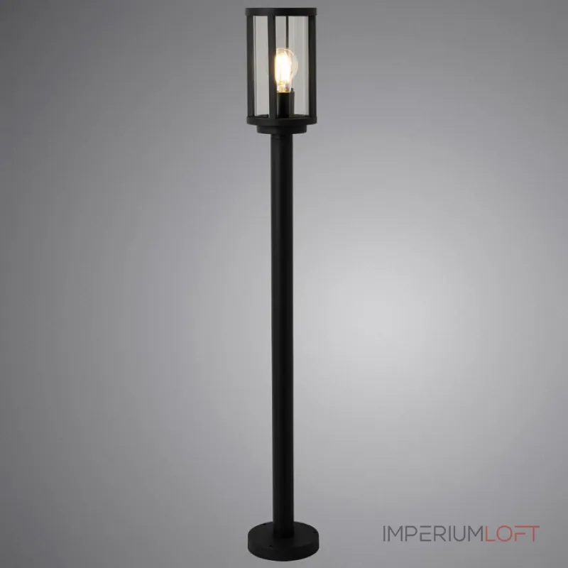 Наземный высокий светильник Arte Lamp Toronto A1036PA-1BK Цвет плафонов прозрачный Цвет арматуры черный Наземный высокий светильник Arte Lamp Toronto A1036PA-1BK Цвет плафонов прозрачный Цвет арматуры черный