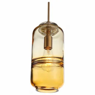 Подвесной светильник ST-Luce Clusone SL1132.143.01 Цвет арматуры бронза Цвет плафонов янтарный