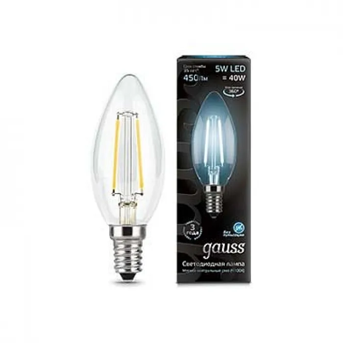 Лампа светодиодная Gauss 1038 E14 5Вт 4100K 103801205-D от ImperiumLoft