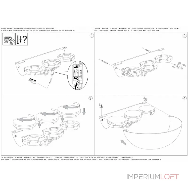 Накладной светильник Ideal Lux Demi DEMI AP3