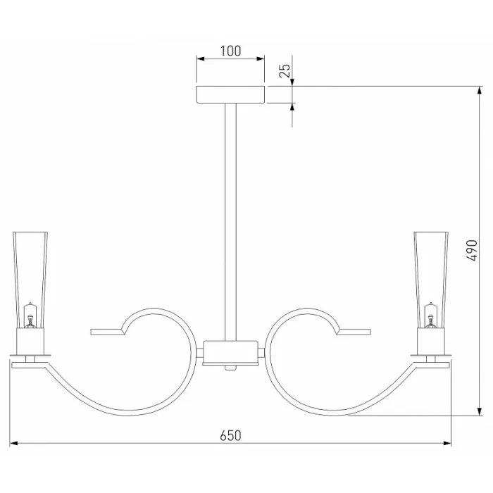 Люстра на штанге Eurosvet Rosher 60141/6 хром от ImperiumLoft