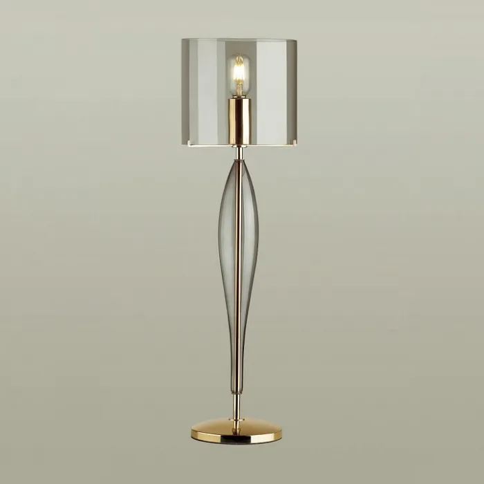 Настольная лампа декоративная Odeon Light Tower 4850/1T Цвет плафонов серый Цвет арматуры золото от ImperiumLoft