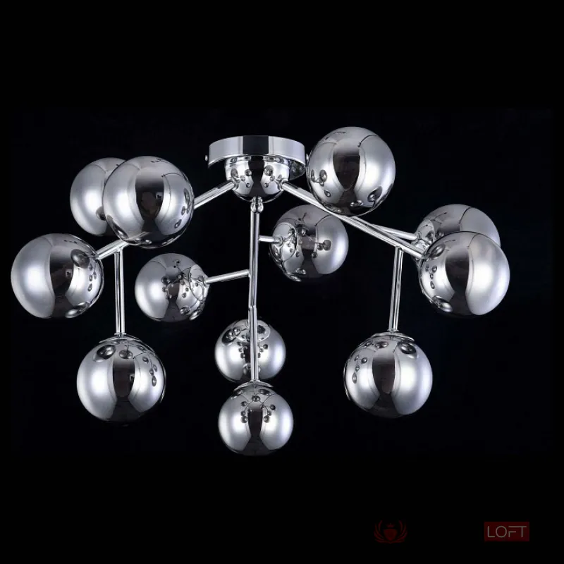 Потолочная люстра Maytoni Dallas MOD545PL-12CH Цвет арматуры хром Цвет плафонов серый от ImperiumLoft