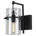 Бра Arte Lamp Piatto A8586AP-1BK Цвет арматуры черный Цвет плафонов прозрачный