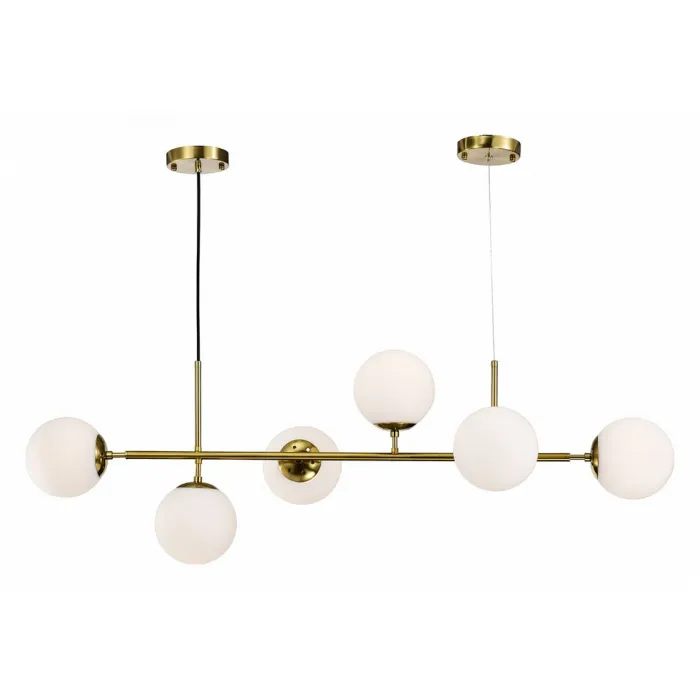 07622-6,20-01 Люстра Ирда бронза w120*35 h140 E27 6*40w (белые плафоны) от ImperiumLoft
