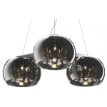Подвесной светильник Zumaline Crystal P0076-03R-F4FZ Цвет арматуры хром Цвет плафонов серый от ImperiumLoft