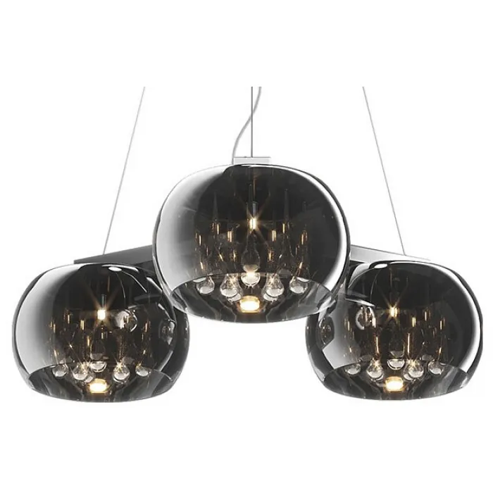 Подвесной светильник Zumaline Crystal P0076-03R-F4FZ Цвет арматуры хром Цвет плафонов серый от ImperiumLoft