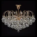 Люстра на штанге MW-Light Жемчуг 9 232016708 Цвет арматуры золото Цвет плафонов прозрачный от ImperiumLoft
