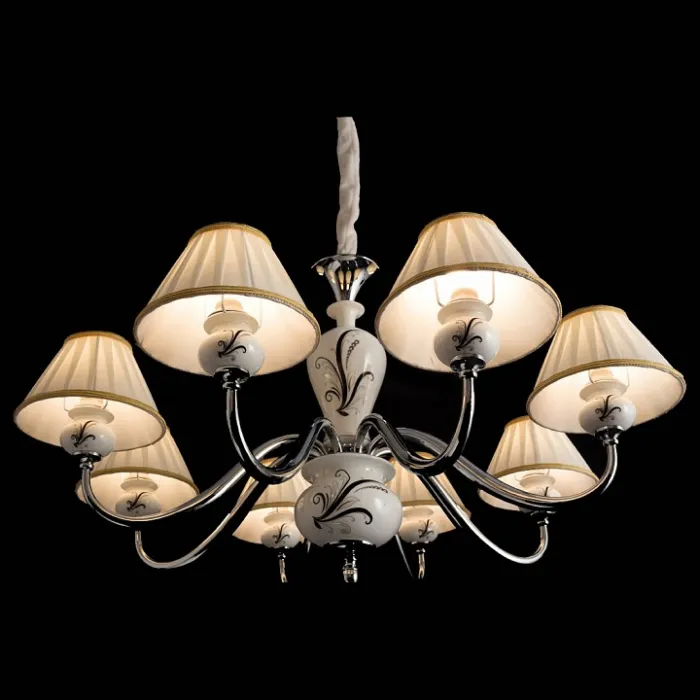 Подвесная люстра Arte Lamp Veronika A2298LM-8CC Цвет арматуры хром Цвет плафонов белый от ImperiumLoft