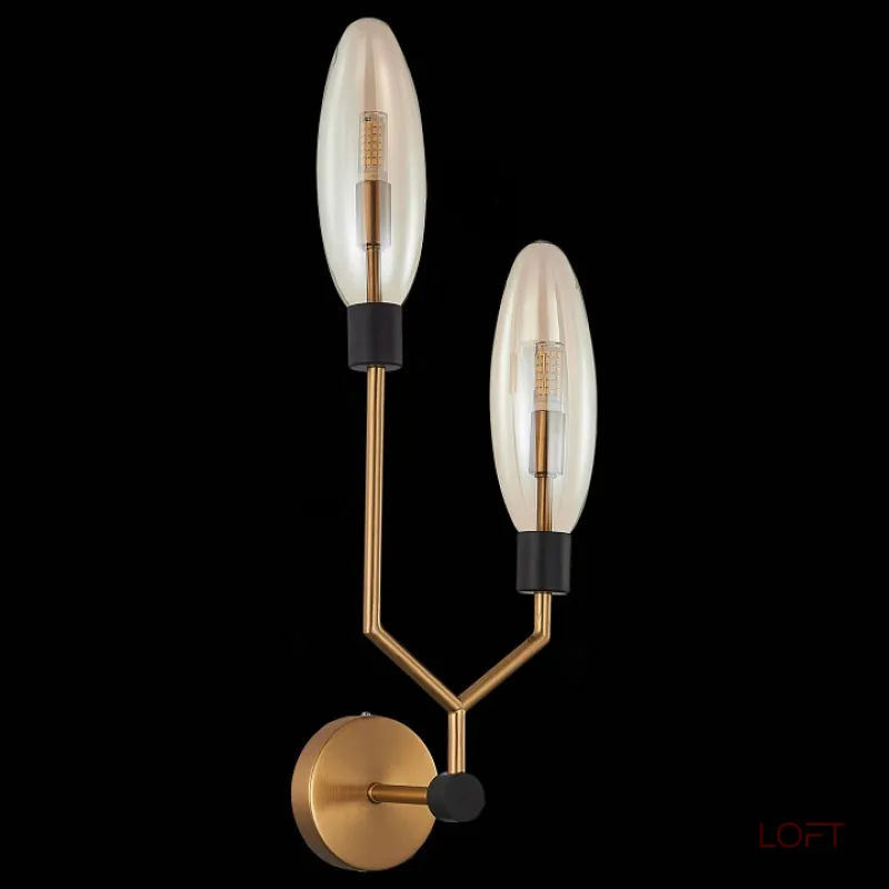 Бра ST-Luce Desima SL1174.301.02 Цвет плафонов коричневый Цвет арматуры латунь Бра ST-Luce Desima SL1174.301.02 Цвет плафонов коричневый Цвет арматуры латунь