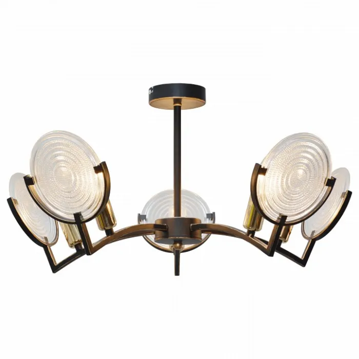 Потолочная люстра TopLight Roxana TL1194X-05BK Цвет арматуры золото Цвет плафонов прозрачный от ImperiumLoft