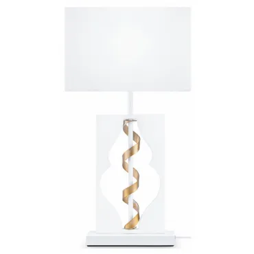 Настольная лампа декоративная Maytoni Intreccio ARM010-11-W Цвет арматуры золото Цвет плафонов белый
