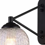 Бра Rivoli Valery A1 BK Б0038085 Цвет арматуры черный Цвет плафонов прозрачный