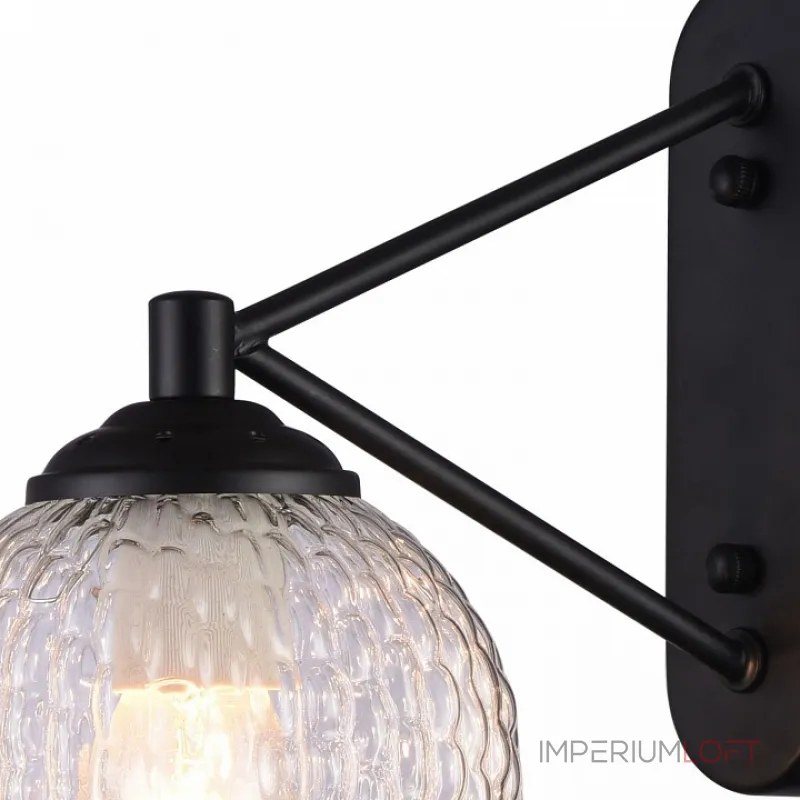 Бра Rivoli Valery A1 BK Б0038085 Цвет арматуры черный Цвет плафонов прозрачный Бра Rivoli Valery A1 BK Б0038085 Цвет арматуры черный Цвет плафонов прозрачный