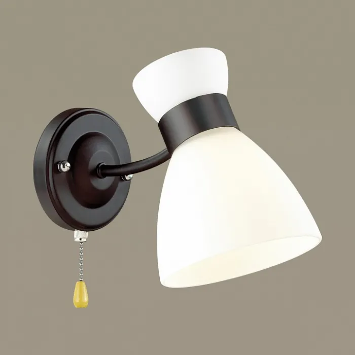 Бра Lumion Wilma 4534/1W Цвет плафонов белый Цвет арматуры черный от ImperiumLoft