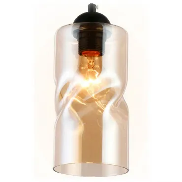 Подвесной светильник Ambrella Traditional 10 TR3555 Цвет плафонов янтарный Цвет арматуры черный