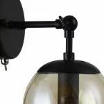 Бра Arte Lamp 1664 A1664AP-1BK Цвет арматуры черный Цвет плафонов янтарный от ImperiumLoft
