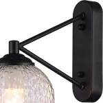 Бра Rivoli Valery A1 BK Б0038085 Цвет арматуры черный Цвет плафонов прозрачный