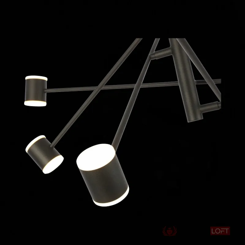 Светильник на штанге ST-Luce Formolla SL1597.403.08 цвет арматуры черный цвет плафонов белый от ImperiumLoft