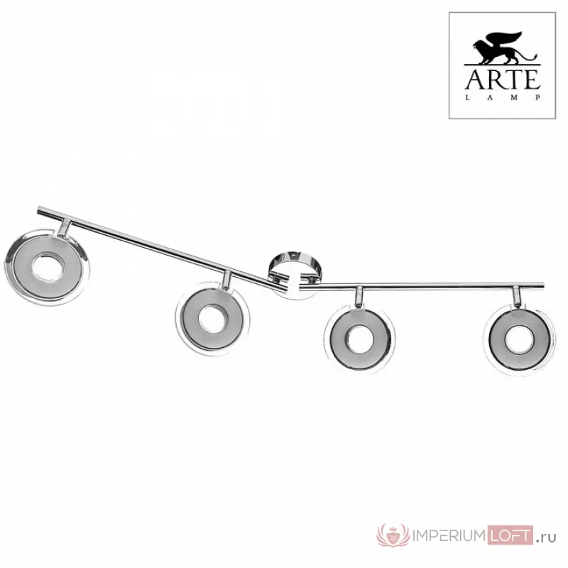 Спот Arte Lamp Fascio A8971PL-4CC Цвет арматуры хром Цвет плафонов белый от ImperiumLoft