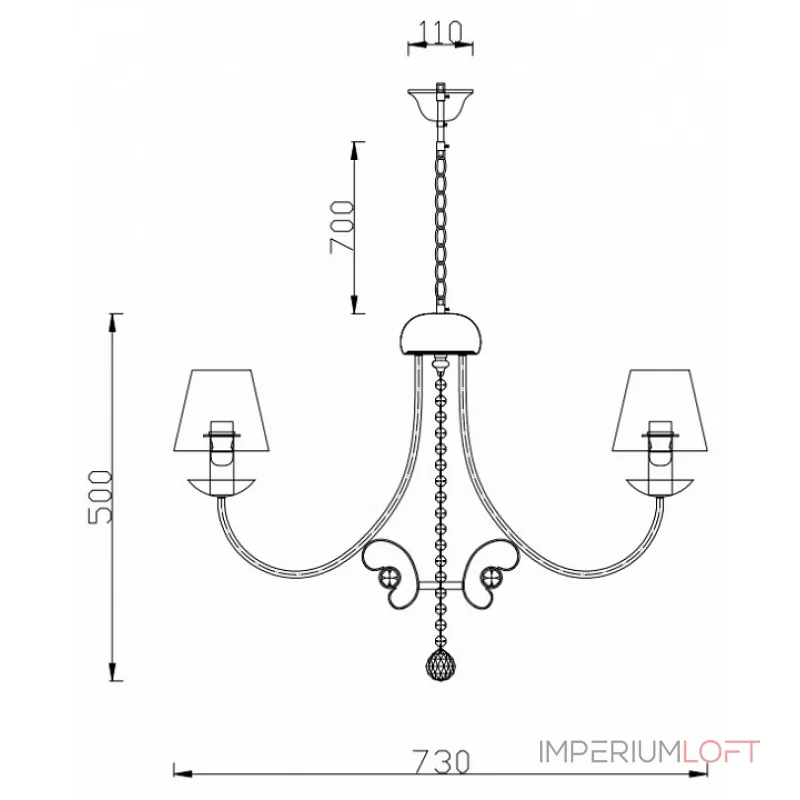 Подвесная люстра Rivoli Mattina P7 CR Б0038426 