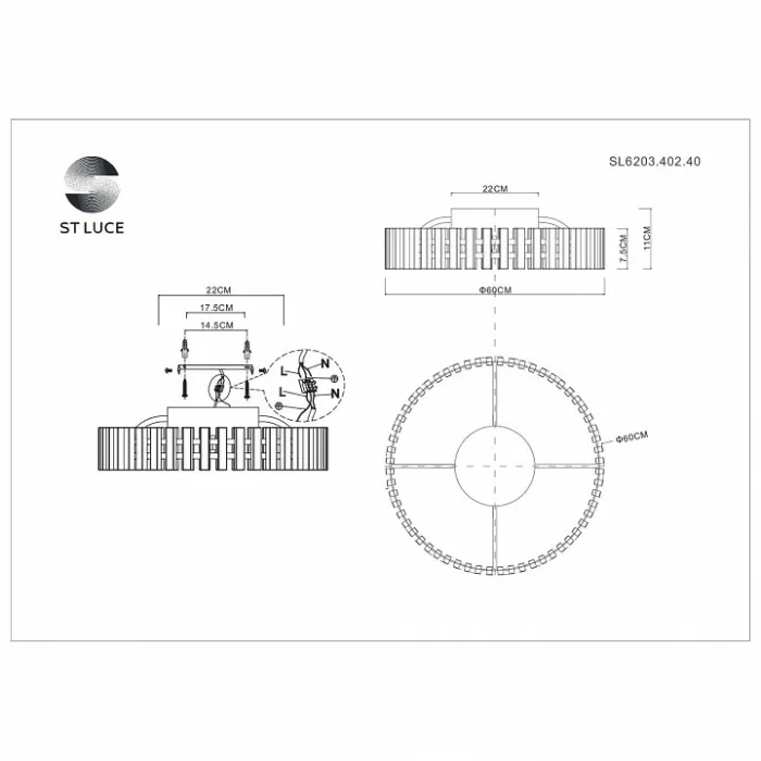 Потолочная люстра ST-Luce Estense SL6203.402.40 от ImperiumLoft
