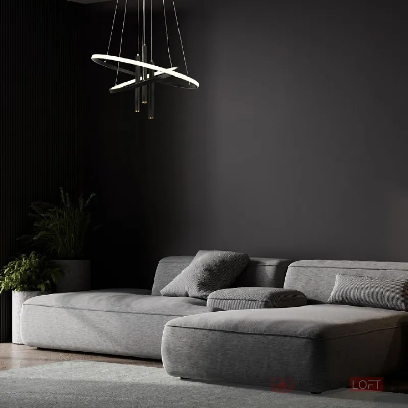 Подвесной светильник Eurosvet Stroke 90270/3 черный от ImperiumLoft
