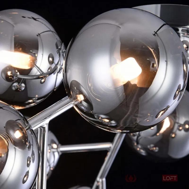 Потолочная люстра Maytoni Dallas MOD545PL-12CH Цвет арматуры хром Цвет плафонов серый от ImperiumLoft