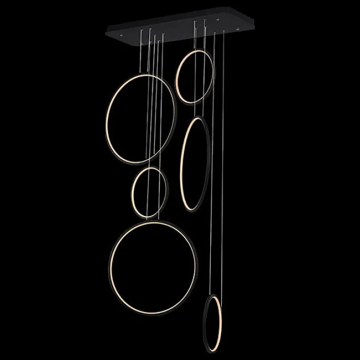 Подвесной светильник DeLight Collection Led Ring SS-L0827P-130W цвет арматуры черный цвет плафонов черный от ImperiumLoft