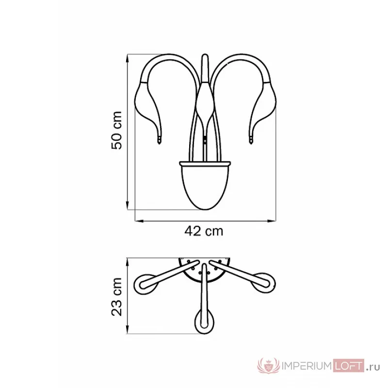 Бра Lightstar Cigno Collo 751636 Цвет арматуры белый от ImperiumLoft