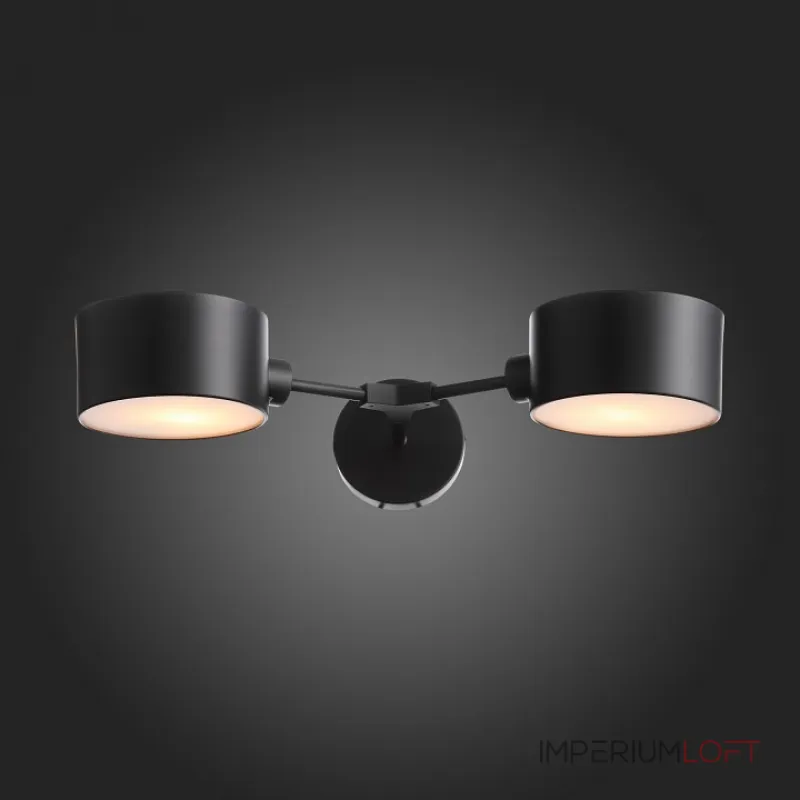 Бра EVOLUCE Gimento SLE183401-02 Цвет арматуры черный Цвет плафонов серый от ImperiumLoft