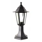 Наземный низкий светильник Arte Lamp Belgrade A1214FN-1BK Цвет арматуры черный Цвет плафонов прозрачный