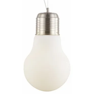 Подвесной светильник Arte Lamp Edison A1403SP-1SS Цвет арматуры серебро Цвет плафонов белый