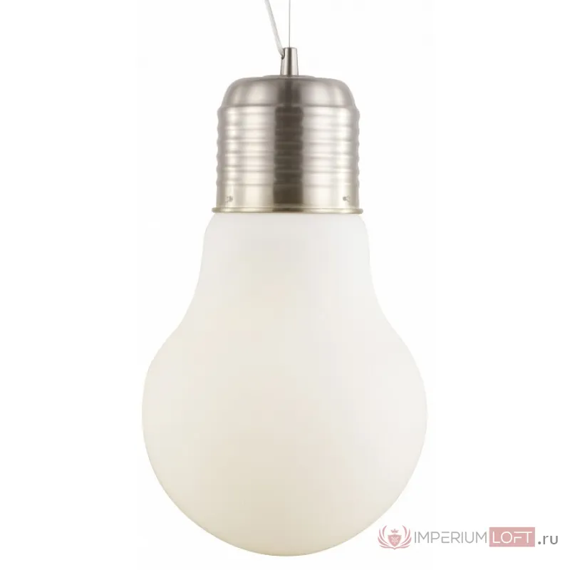 Подвесной светильник Arte Lamp Edison A1403SP-1SS Цвет арматуры серебро Цвет плафонов белый от ImperiumLoft