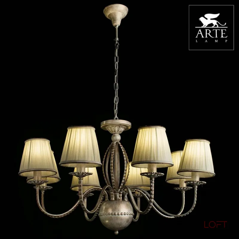 Подвесная люстра Arte Lamp Calamaro A2046LM-8WG 