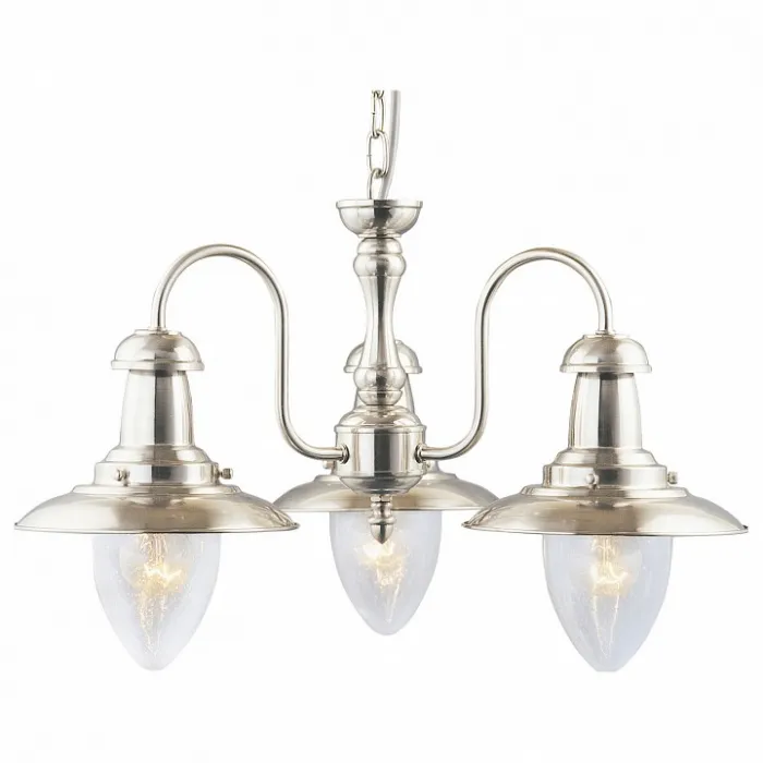 Подвесная люстра Arte Lamp Fisherman A5518LM-3SS Цвет арматуры серебро Цвет плафонов прозрачный от ImperiumLoft