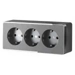 Розетка влагозащищенная с заземлением и шторками Werkel Gallant (графит рифленый) W5073104 Gallant (графит рифленый) от ImperiumLoft