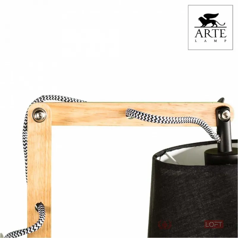 Бра Arte Lamp Pinocchio A5700AP-1BK Цвет арматуры коричневый Цвет плафонов черный от ImperiumLoft