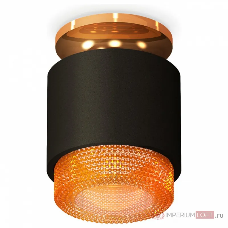 Накладной светильник Ambrella Techno 314 XS7511122 Цвет арматуры золото Цвет плафонов черный от ImperiumLoft