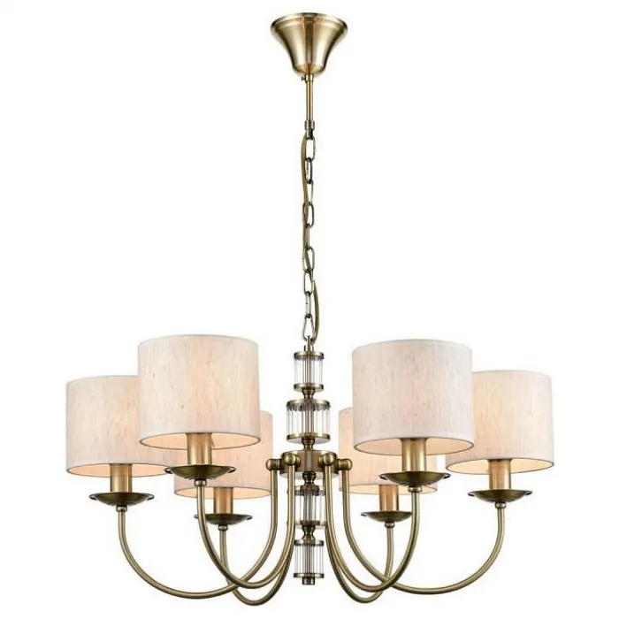 Подвесная люстра Vele Luce Soprano VL4194P06 Цвет арматуры бронза Цвет плафонов кремовый от ImperiumLoft