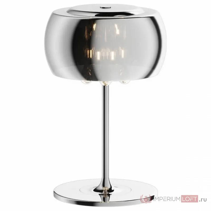 Настольная лампа декоративная Zumaline Crystal T0076-03E-F4FZ Цвет плафонов серый Цвет арматуры хром от ImperiumLoft