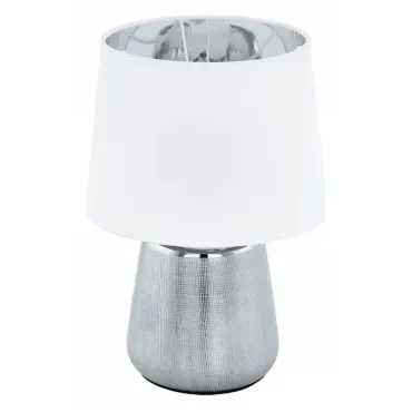 Настольная лампа декоративная Eglo Manalba 1 99329 Цвет плафонов белый Цвет арматуры серебро