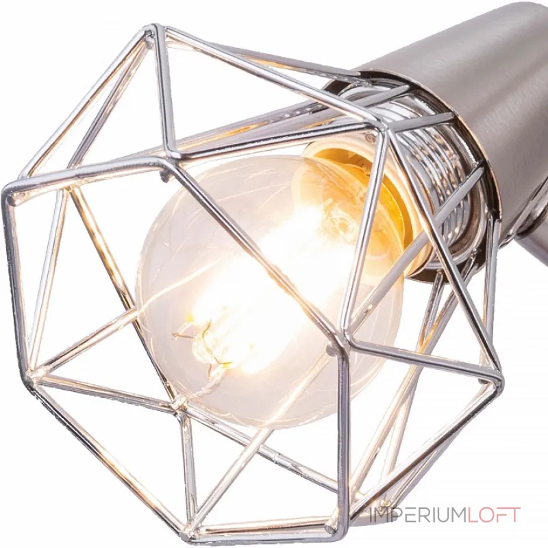 Настольная лампа офисная Rivoli Distratto T1 SN Б0038105 Цвет арматуры никель Цвет плафонов никель от ImperiumLoft