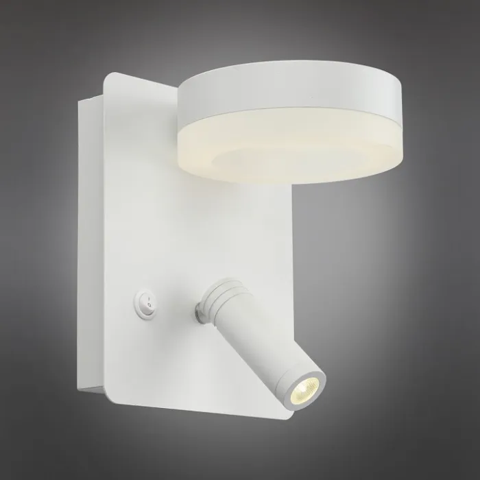 Бра с подсветкой Omnilux Sorano OML-10901-02 Цвет арматуры белый Цвет плафонов белый от ImperiumLoft